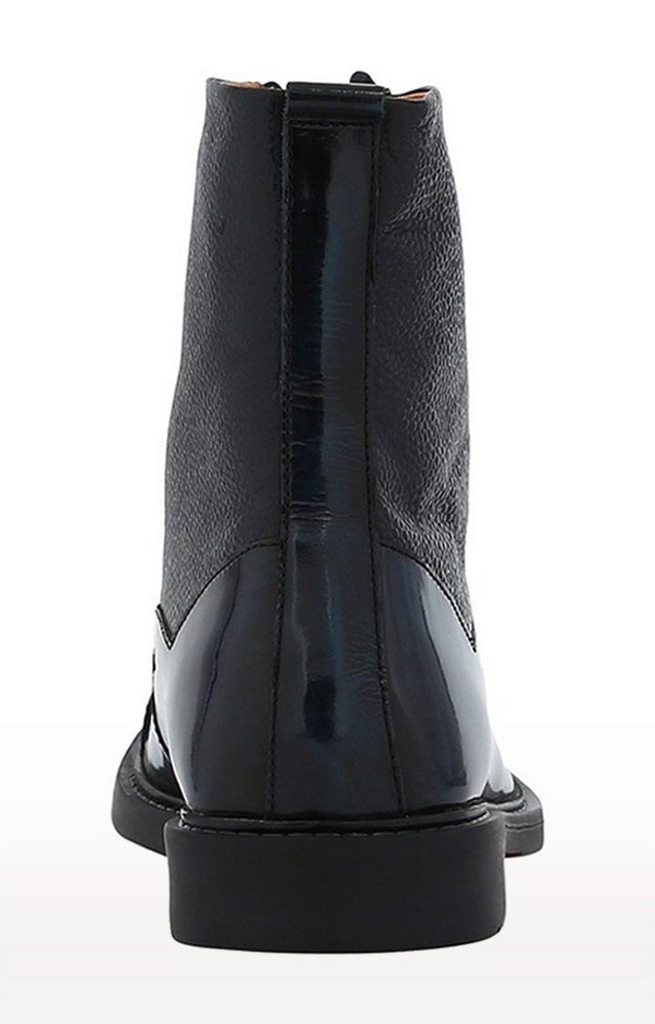 DEL MONDO | Del Mondo Genuine Leather Black & Red Brown Colour Oxford Lace Up Boots For Mens 3