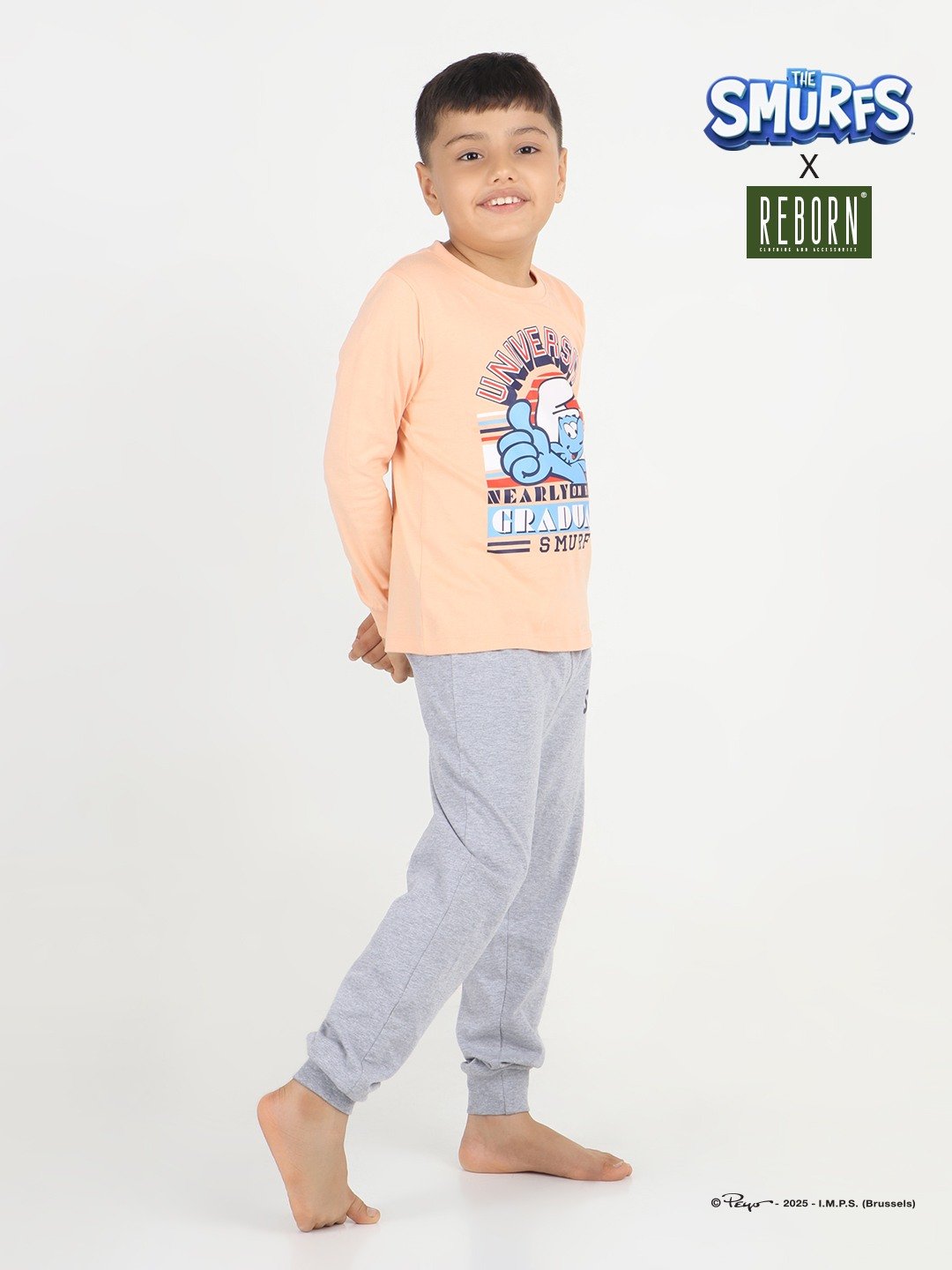 Boys 2 piece printed jogger lounge set- Sky Blue