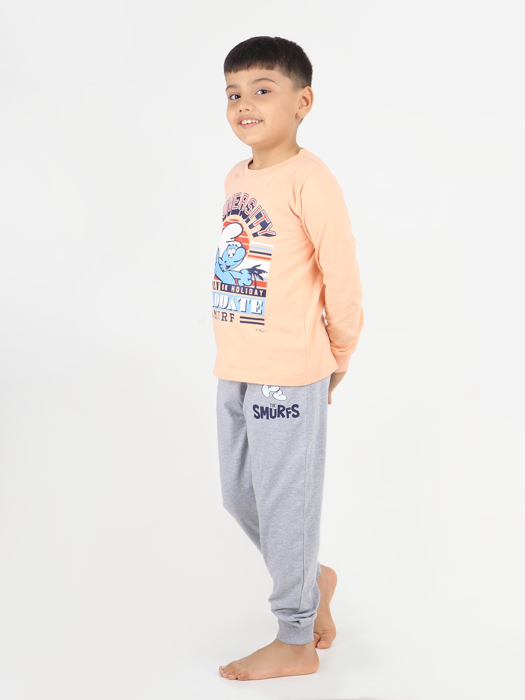 Boys 2 piece printed jogger lounge set- Sky Blue