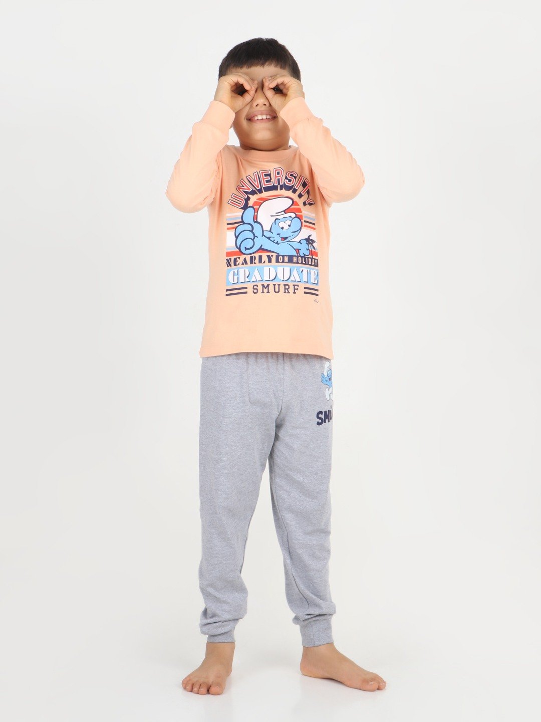 Boys 2 piece printed jogger lounge set- Sky Blue