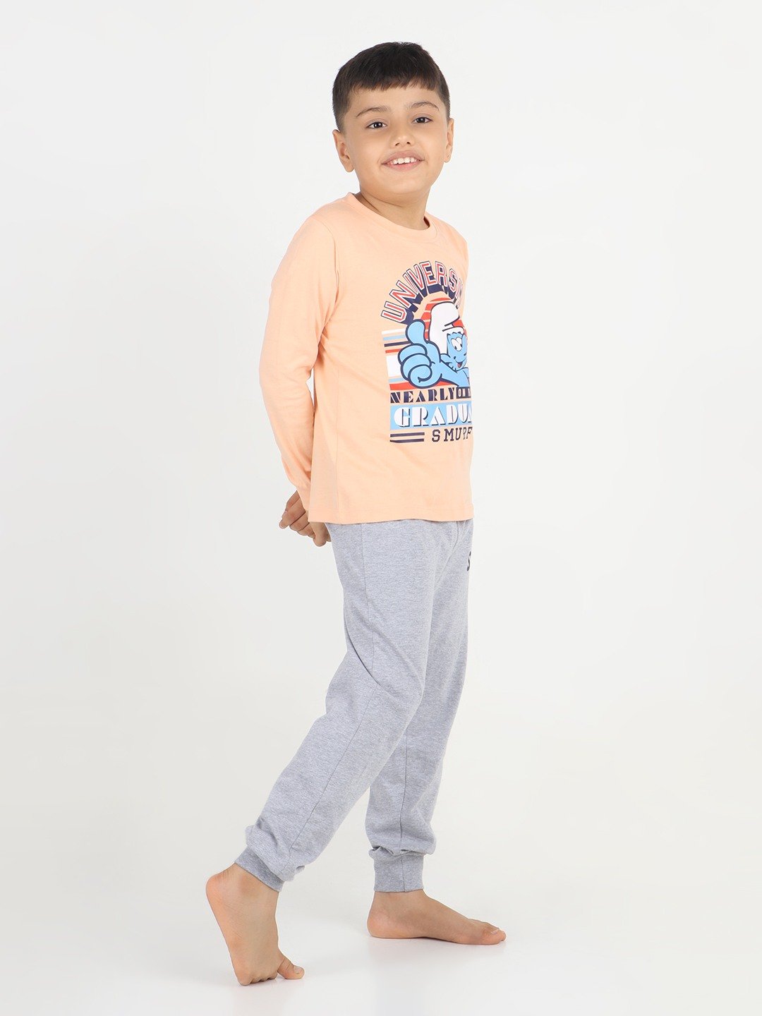 Boys 2 piece printed jogger lounge set- Sky Blue