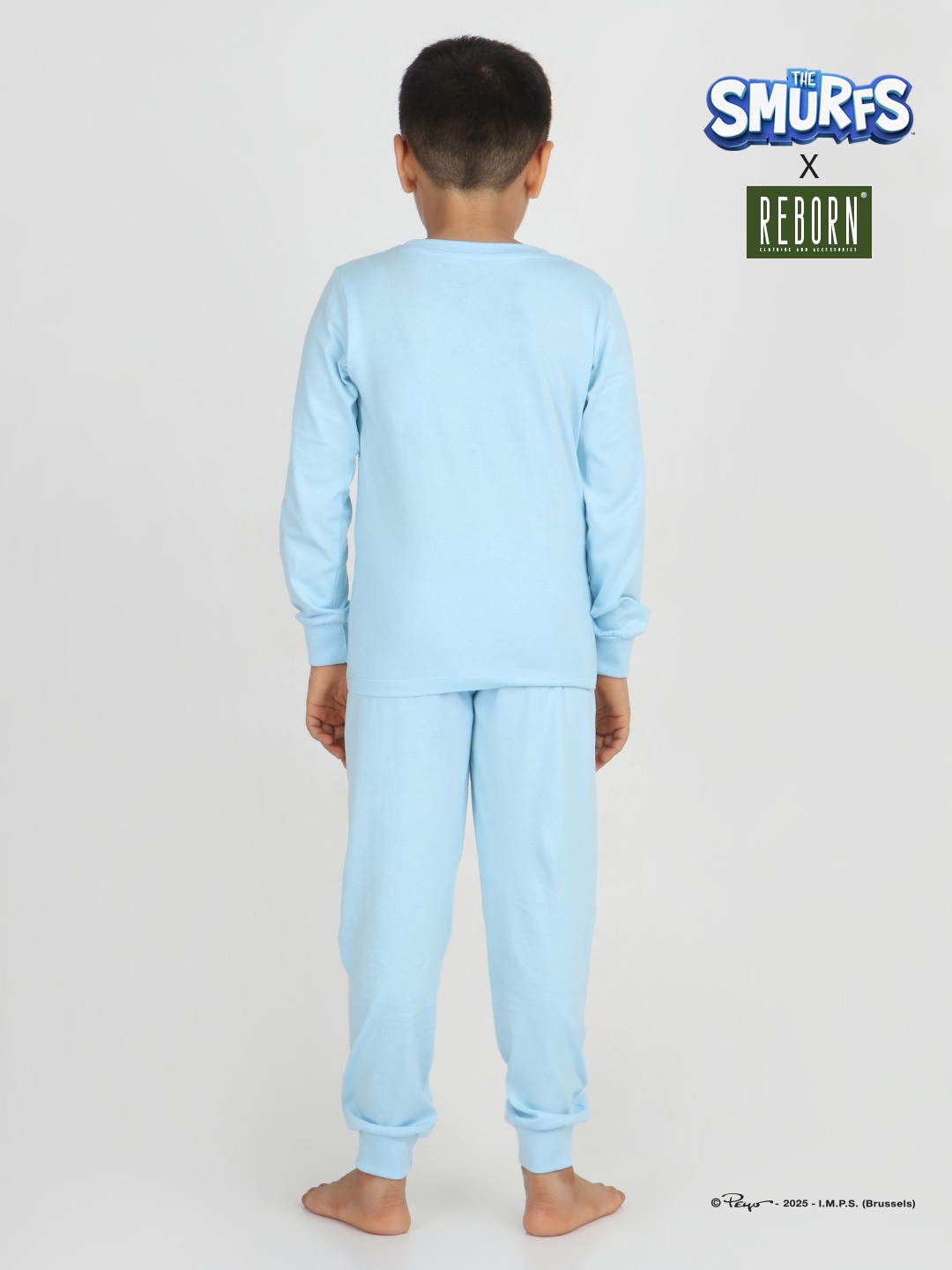 Boys 2 piece printed jogger lounge set- Sky Blue