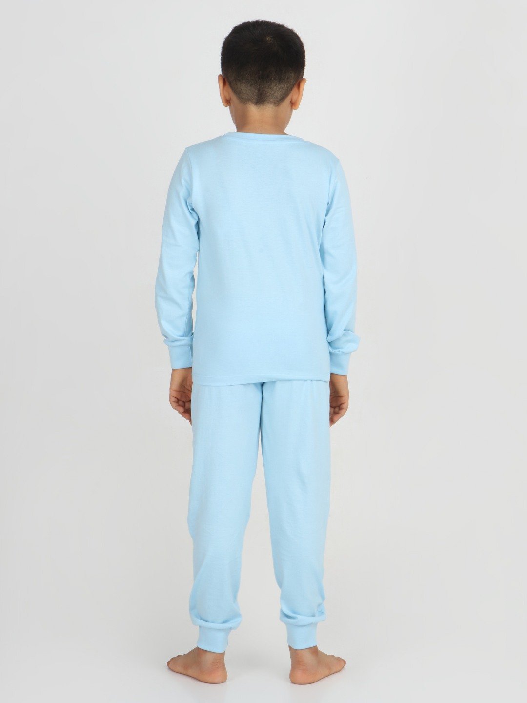 Boys 2 piece printed jogger lounge set- Sky Blue