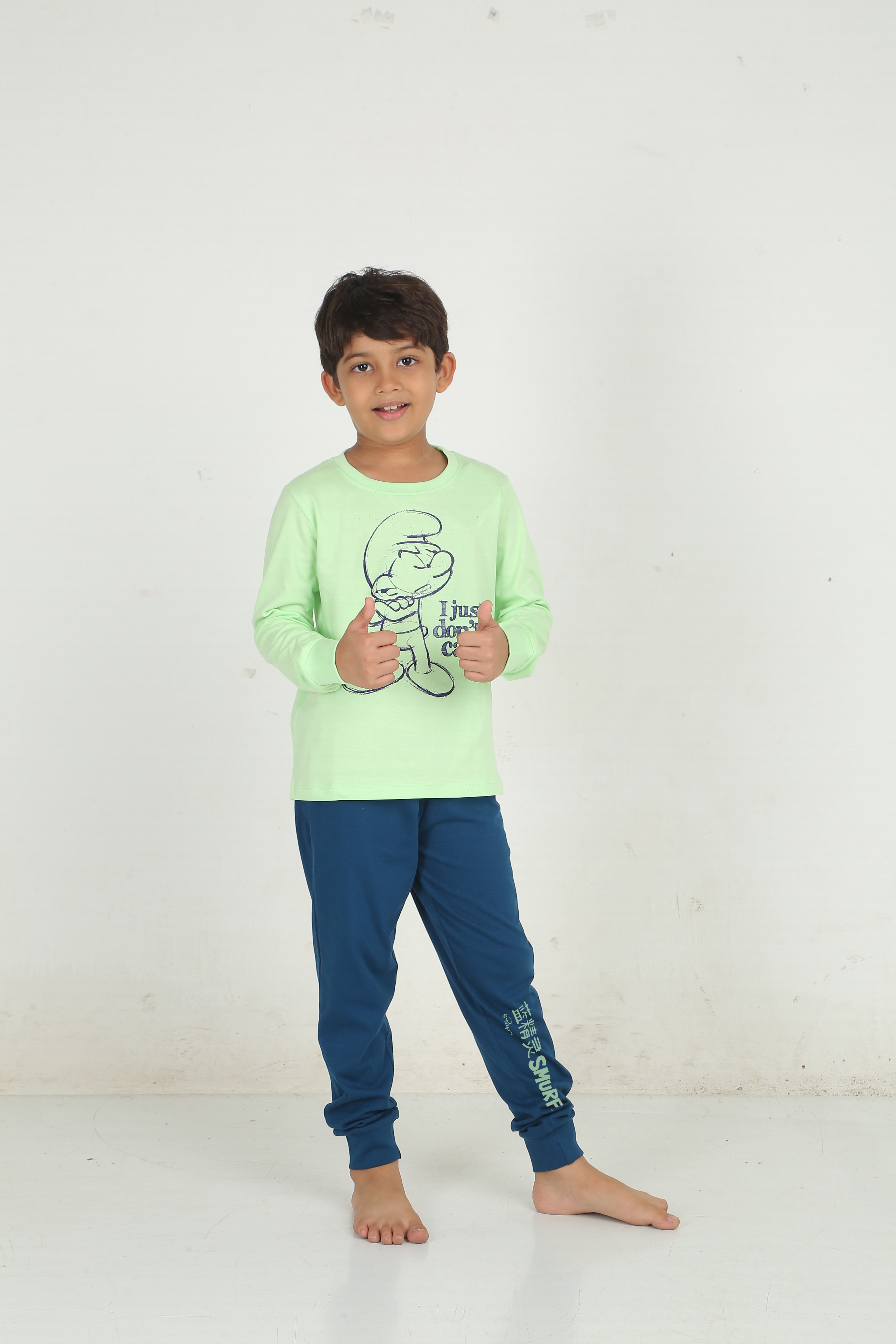 Boys 2 piece printed jogger lounge set- Pistachio Green