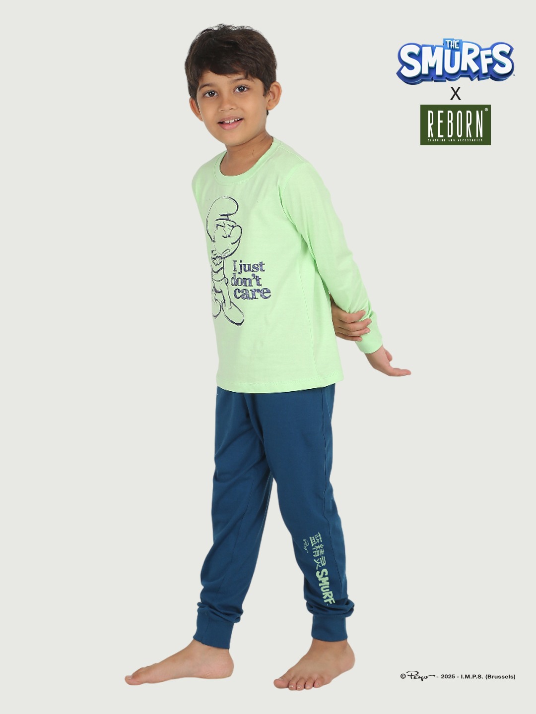 Boys 2 piece printed jogger lounge set- Pistachio Green