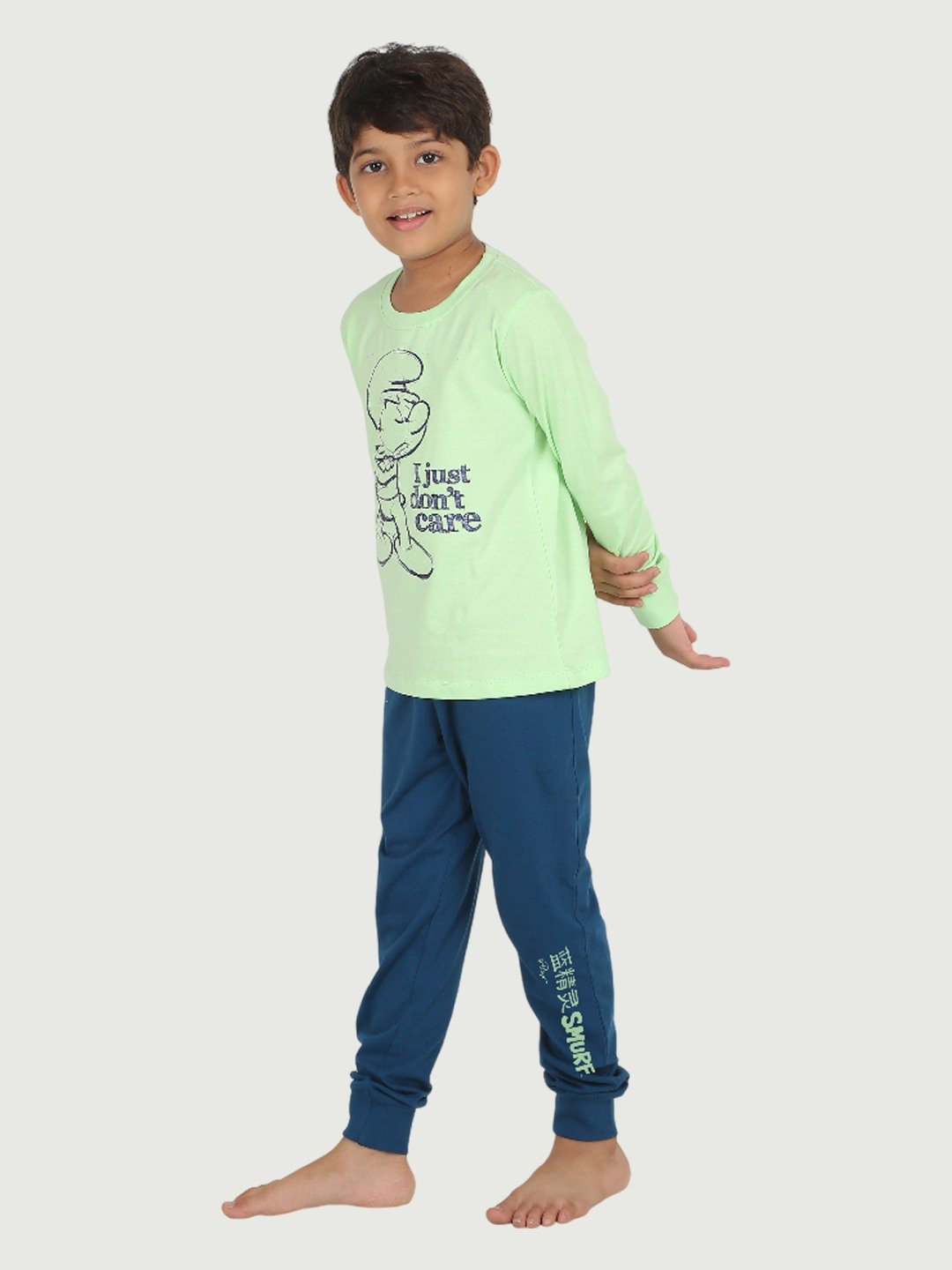 Boys 2 piece printed jogger lounge set- Pistachio Green