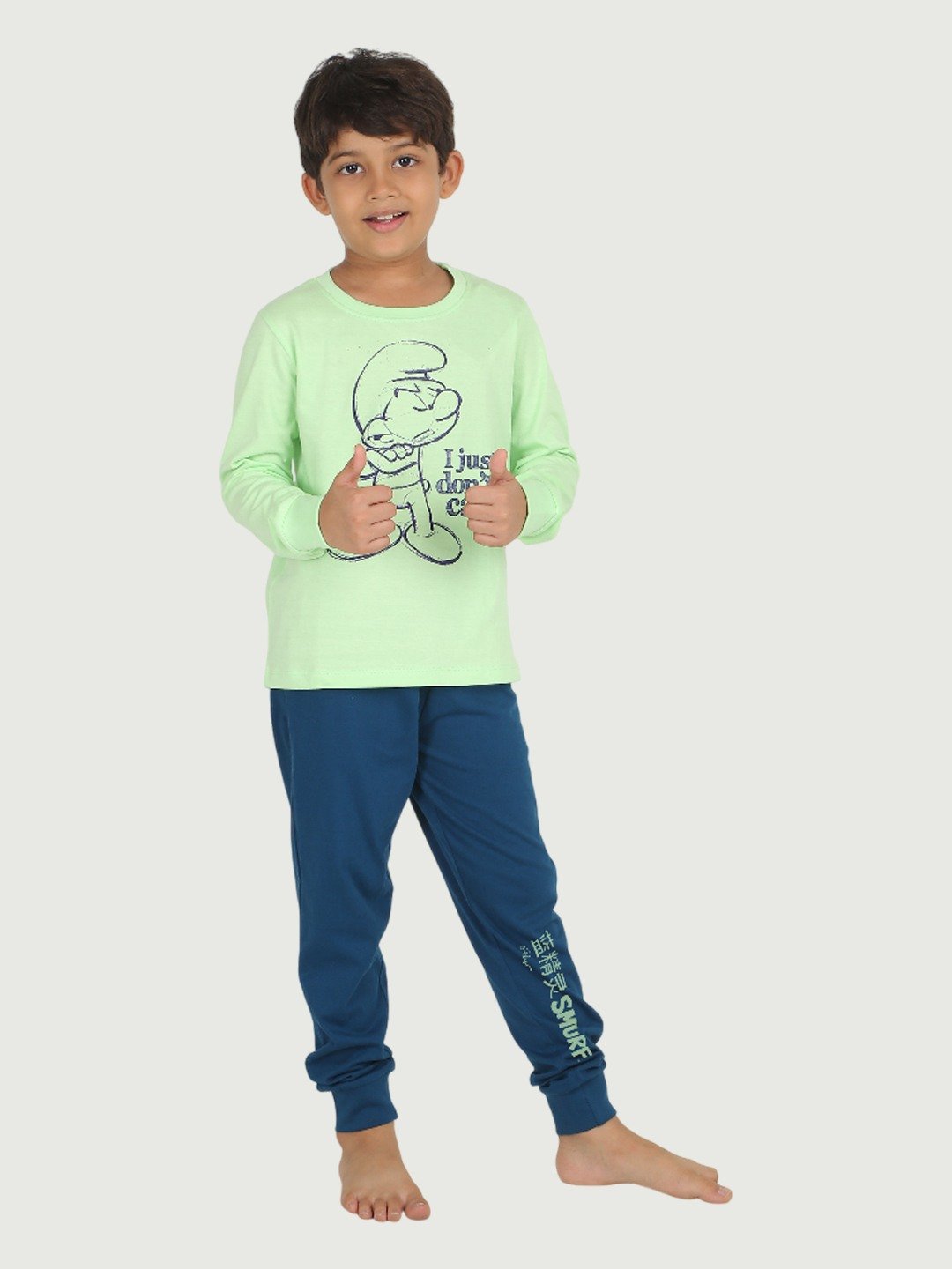 Boys 2 piece printed jogger lounge set- Pistachio Green