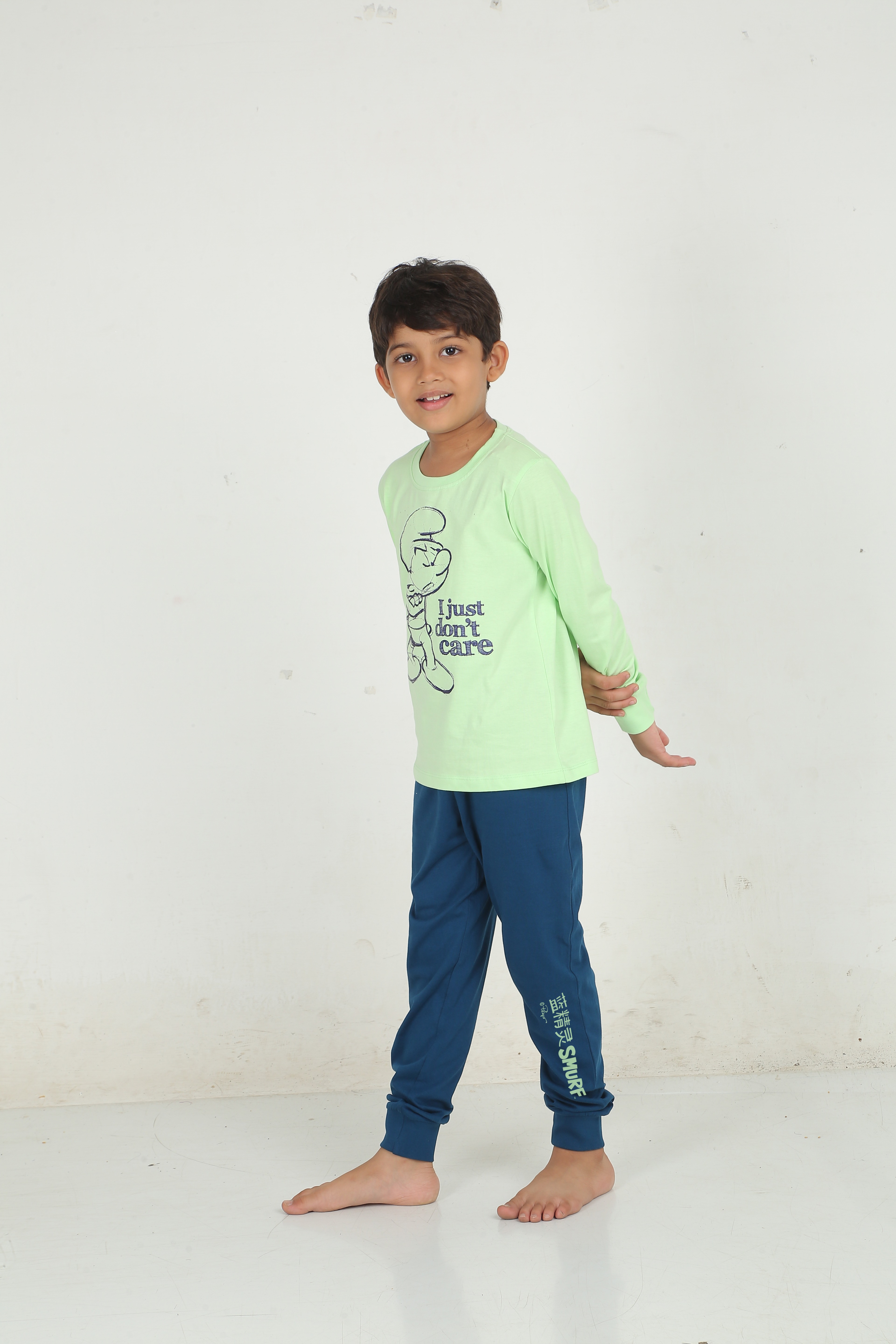 Boys 2 piece printed jogger lounge set- Pistachio Green