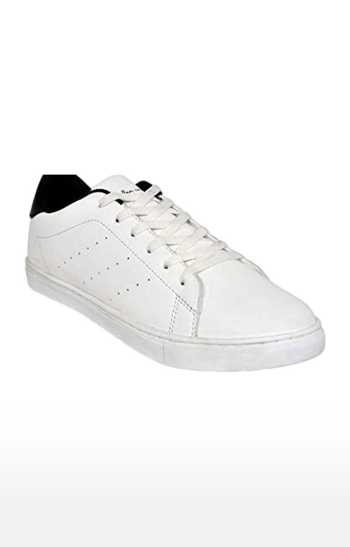 Allen Cooper | Men's White Leather Sneakers 0
