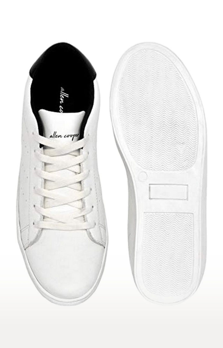 Allen Cooper | Men's White Leather Sneakers 2