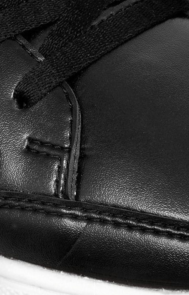 Allen Cooper | Men's Black Leather Sneakers 3