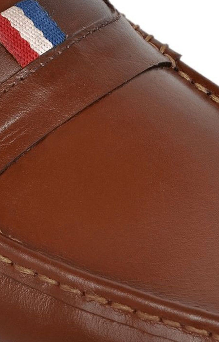 Allen Cooper | Men's Brown Leather Casual Slip-ons 3