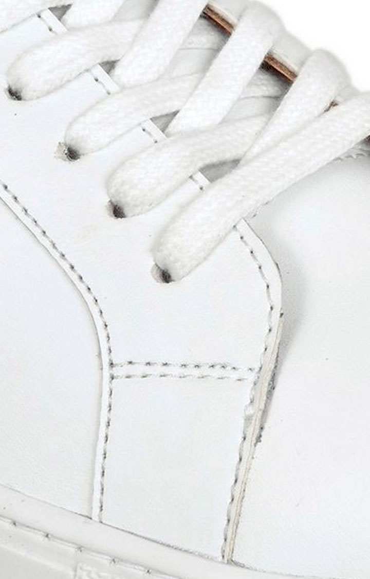 Men's White PU Sneakers