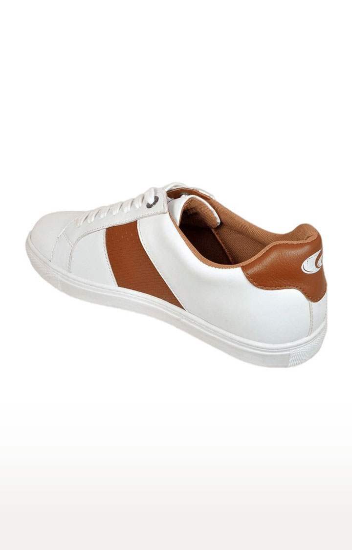 Men's White PU Sneakers
