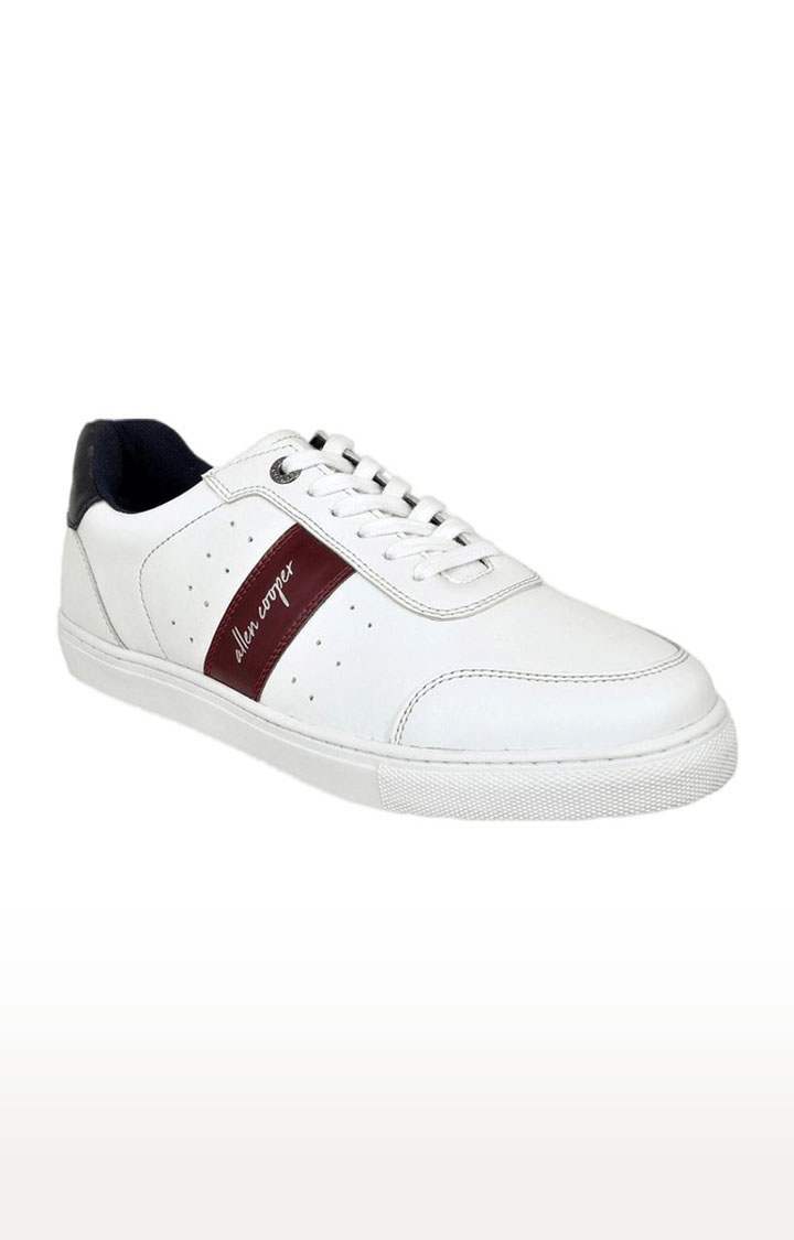 Men's White PU Sneakers