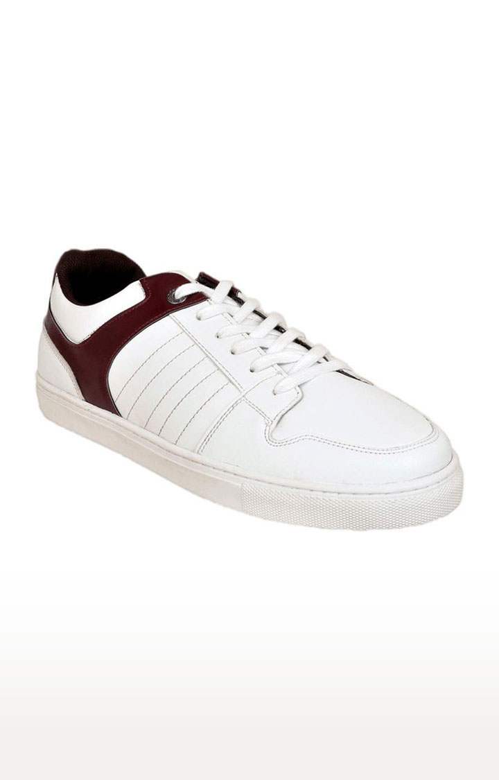 Men's White PU Sneakers