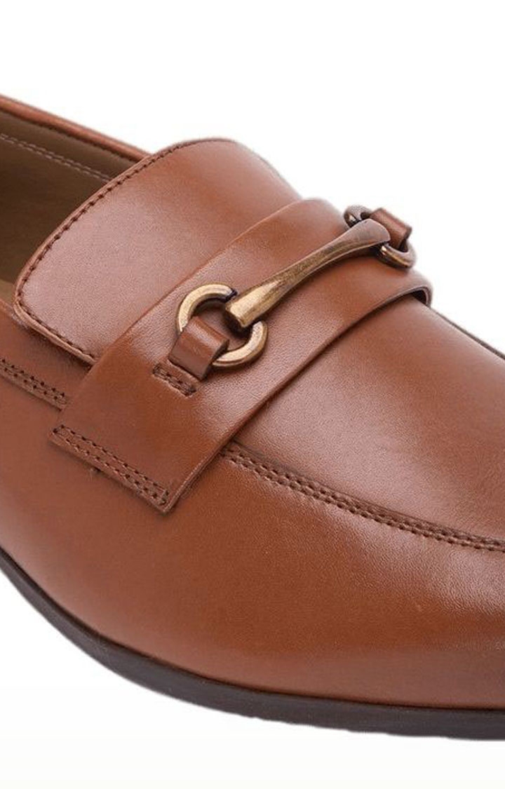 Allen Cooper | Men's Brown Leather Formal Slip-ons 3
