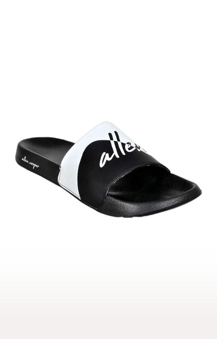 Allen Cooper Men s Black Rubber Flip Flops
