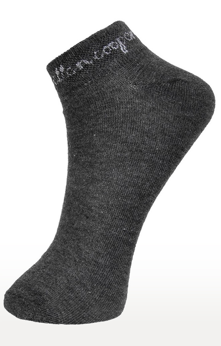 Allen Cooper Multi-Coloured Solid Pack of 3 Ankle Socks (300099)