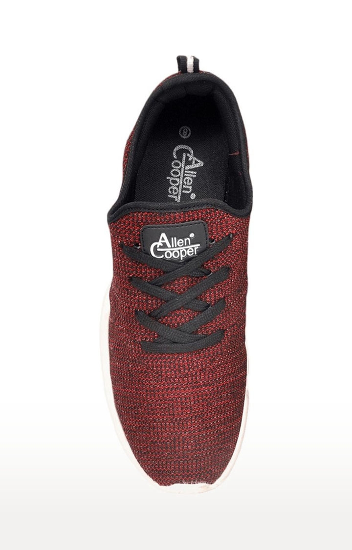 Allen Cooper | Men's Red Mesh Indoor Sports Shoes 2