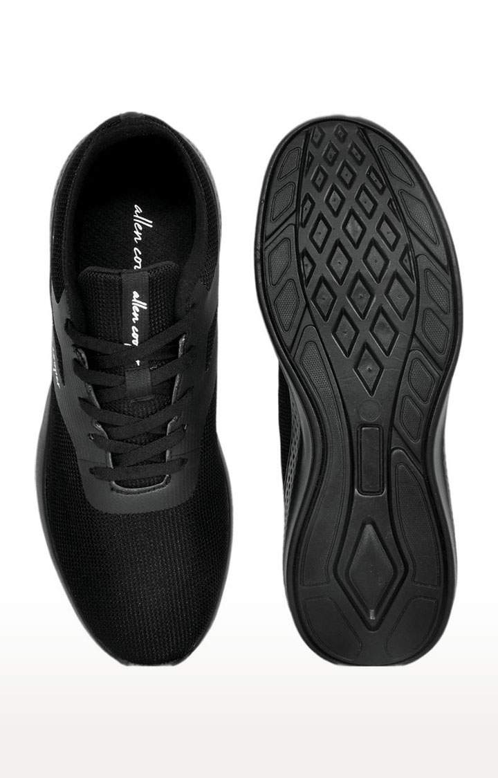 Allen Cooper | Men's Black Mesh Running Shoes 2