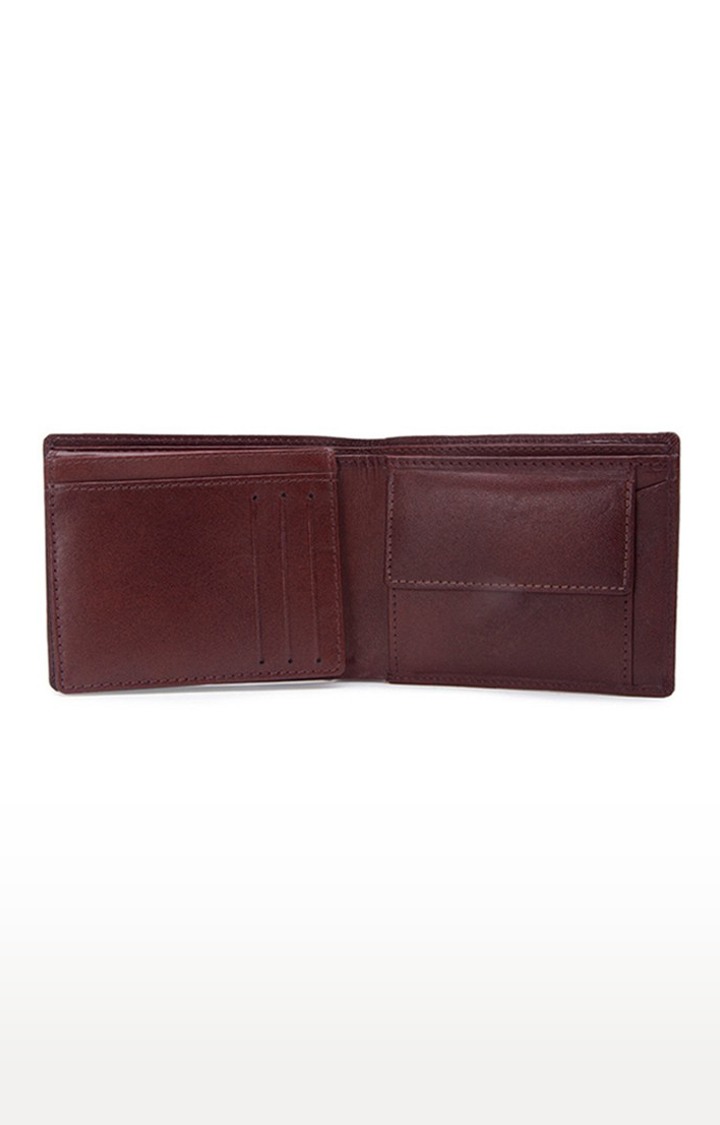 Allen Cooper Brown Leather Wallets For Men