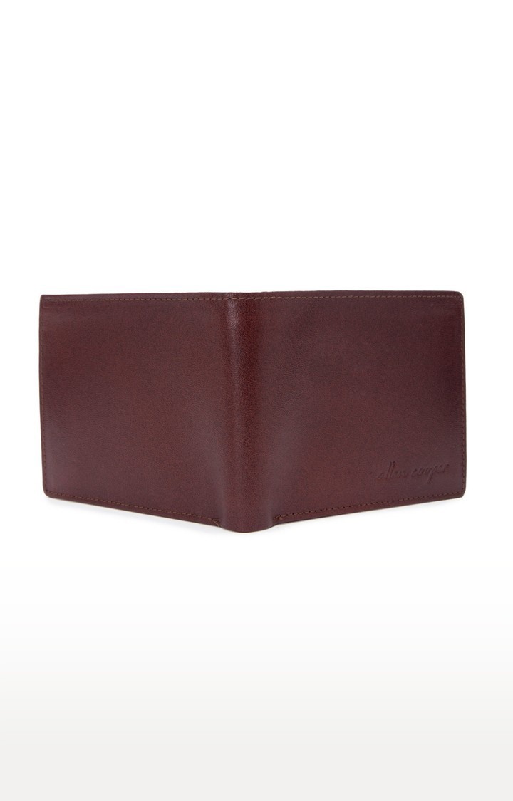 Allen Cooper Brown Leather Wallets For Men