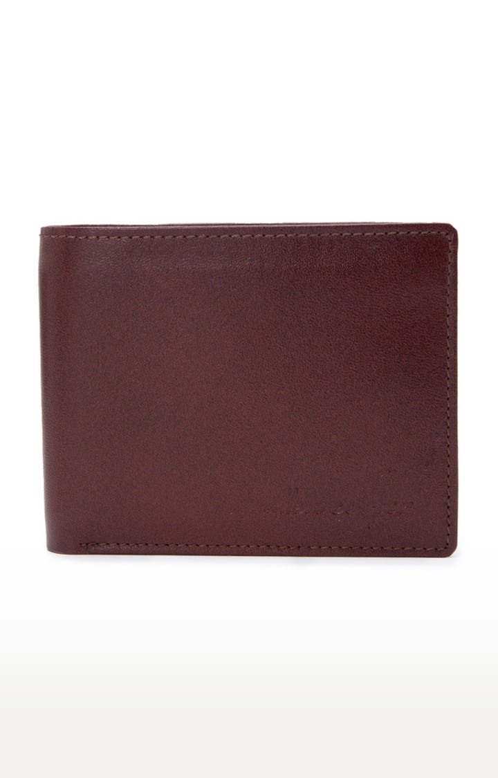 Allen Cooper Brown Leather Wallets For Men