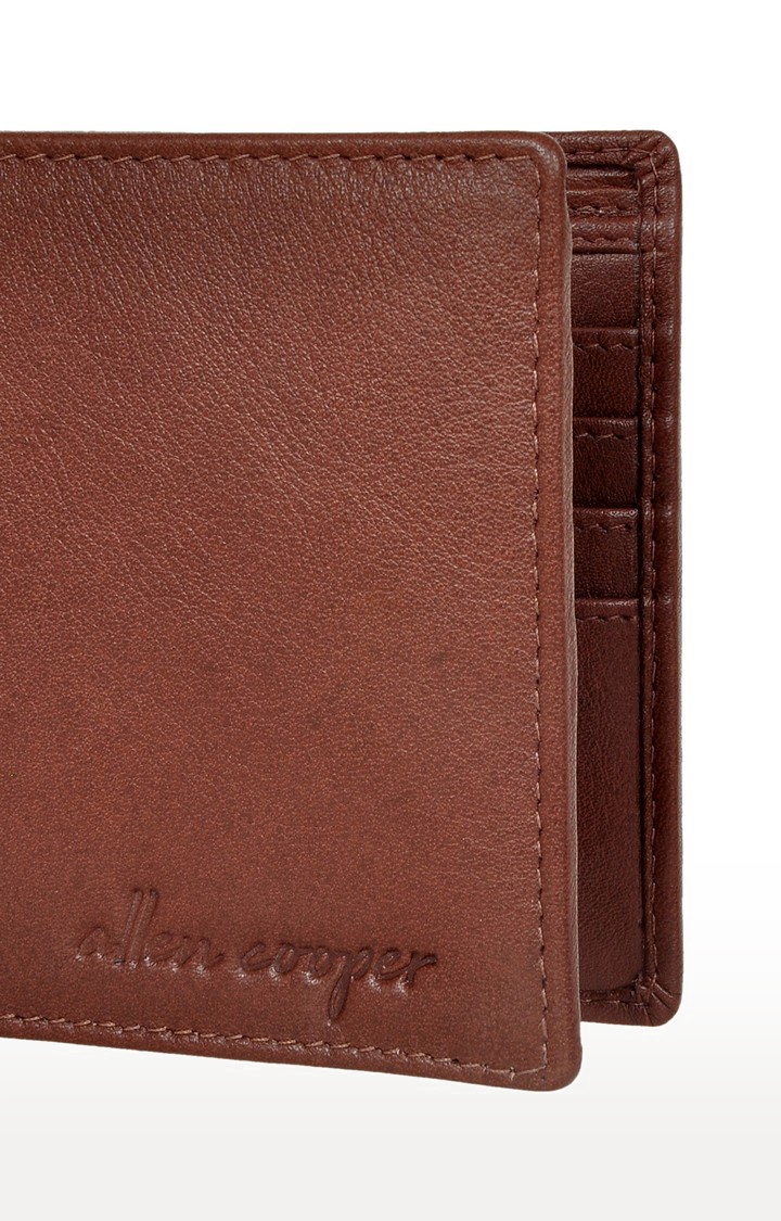 Allen Cooper | Allen Cooper Brown Leather Wallets For Men 4