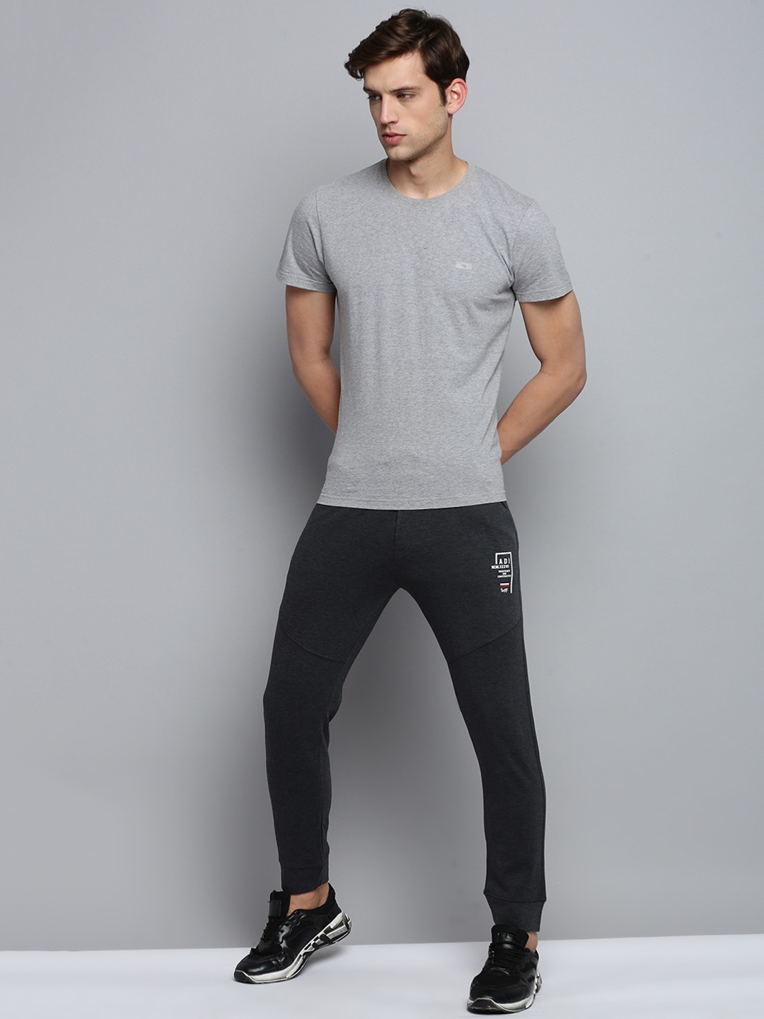 SHOWOFF Men's Solid Grey Regular Fit Jogger