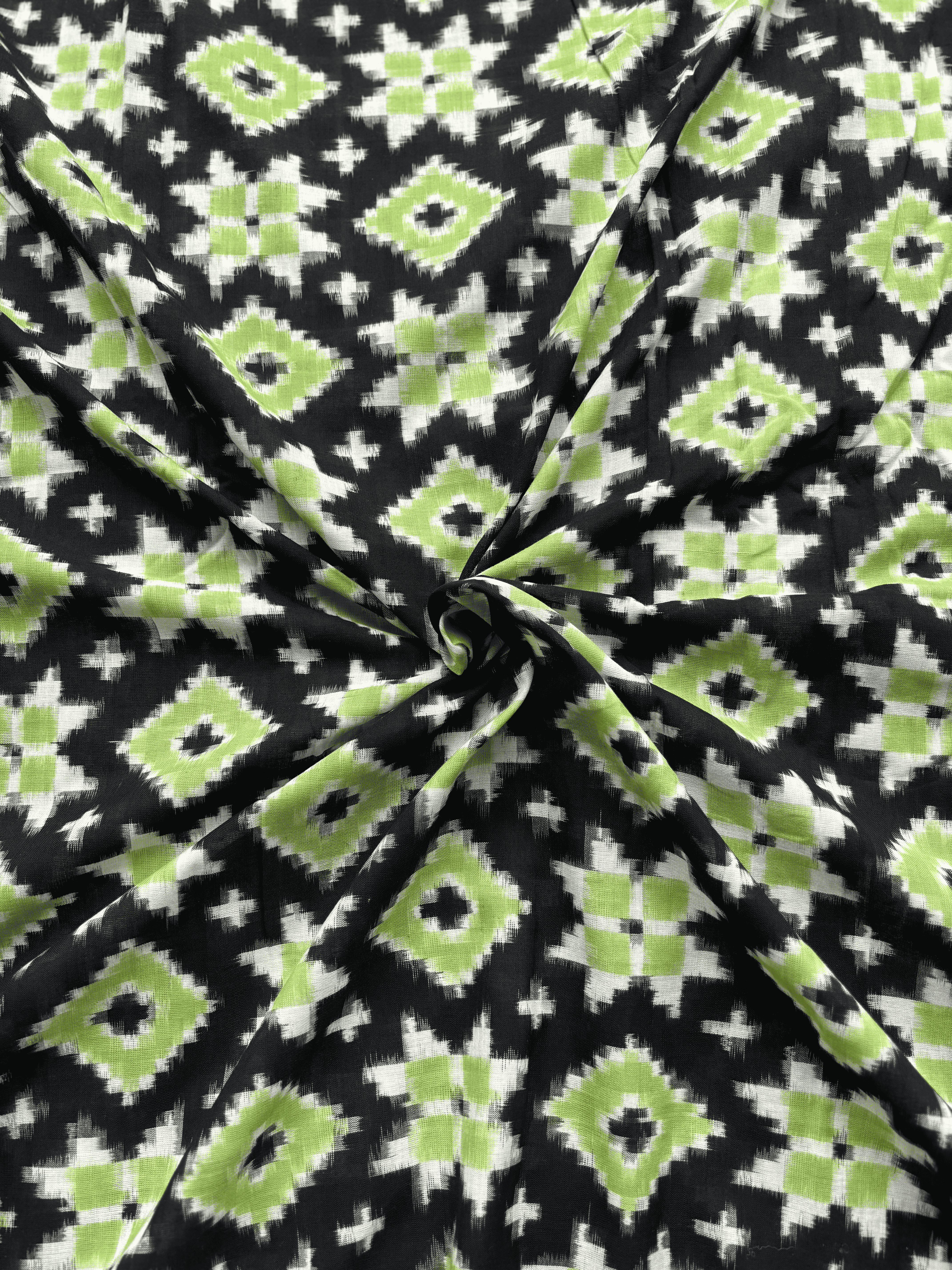 Cotton Double Ikat Teliya Rumal Fabric