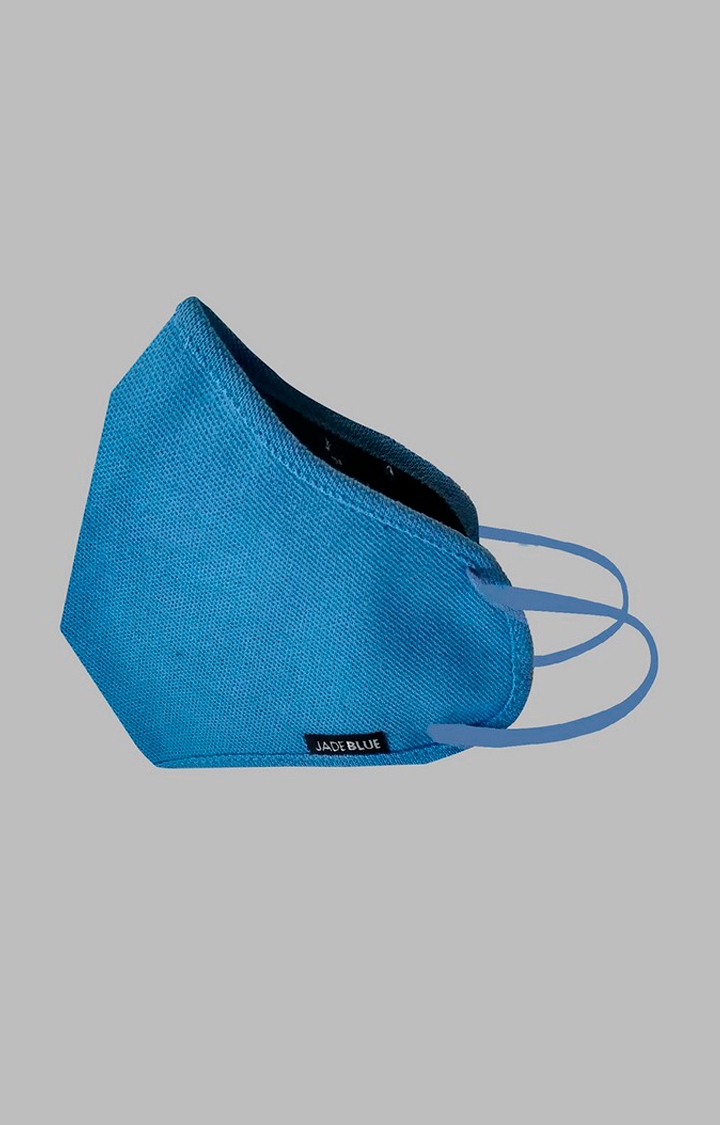 JadeBlue | Men's Blue Knit Protective Mask 0