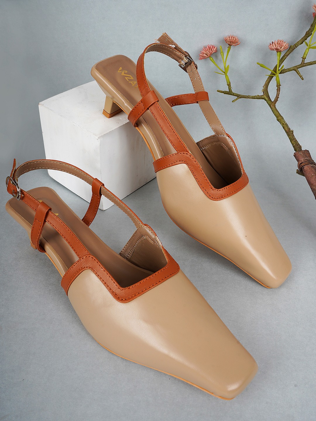 Women Rounded toe backstrap Heels