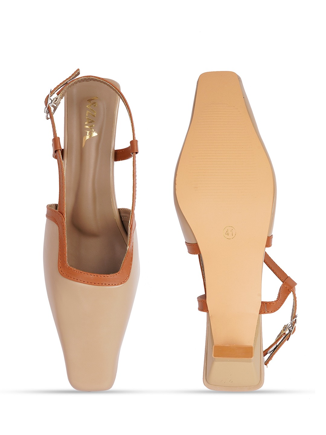 Women Rounded toe backstrap Heels