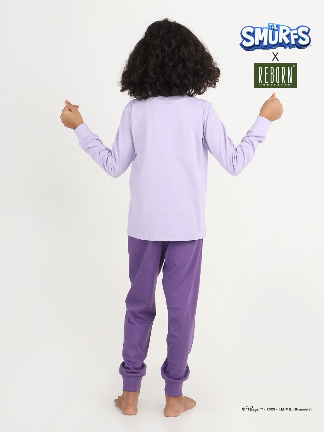 Girls 2 piece printed jogger lounge set- Lavender