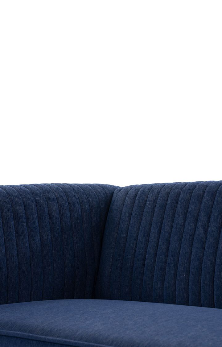 neudot Diva Sofa for Living Room |3 Persons Sofa|Premium Fabric with Cushioned Armrest | Solid Wood Frame|3 Seater in Cobalt Blue Color