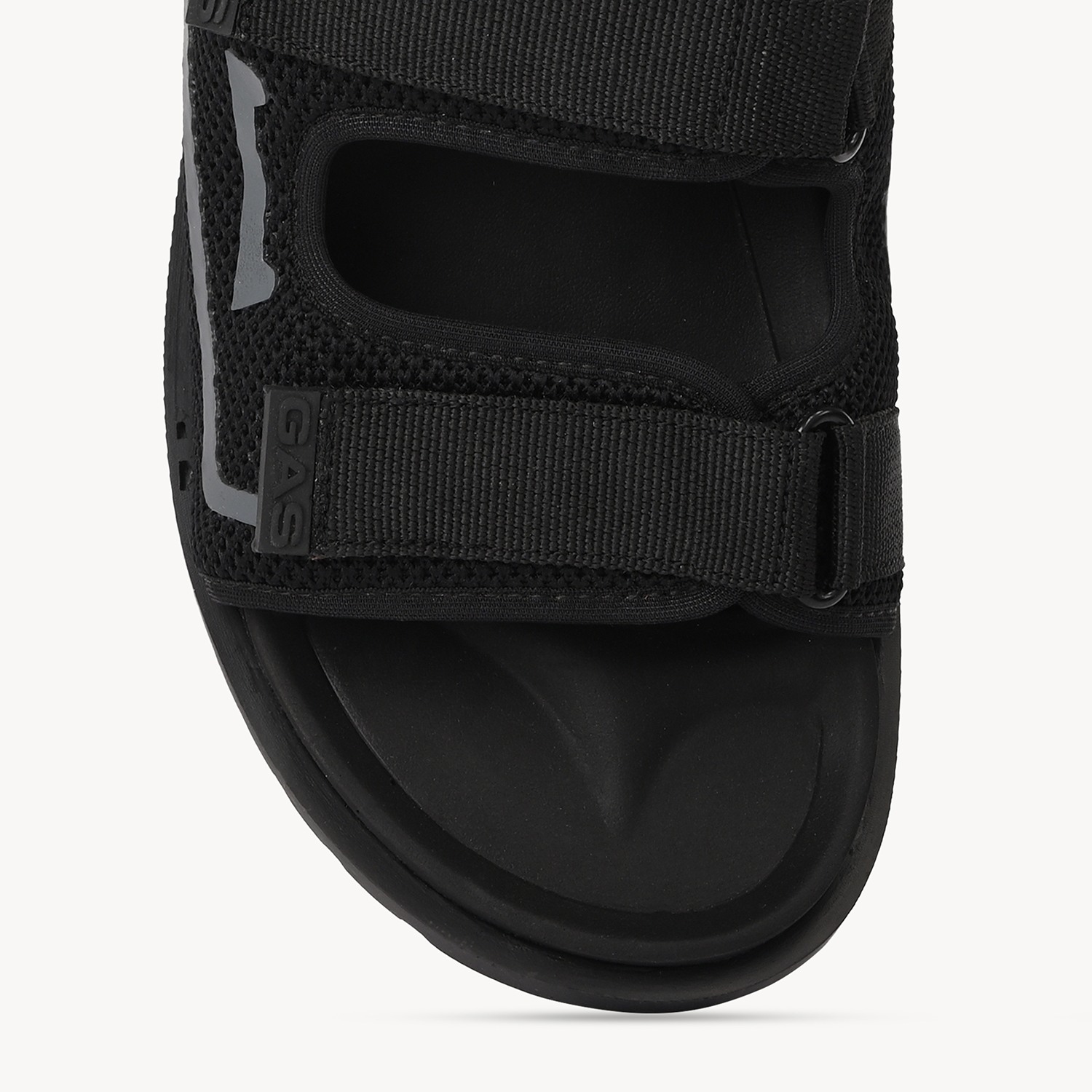 GAS | Men's StrapGrid Black Sandals|5