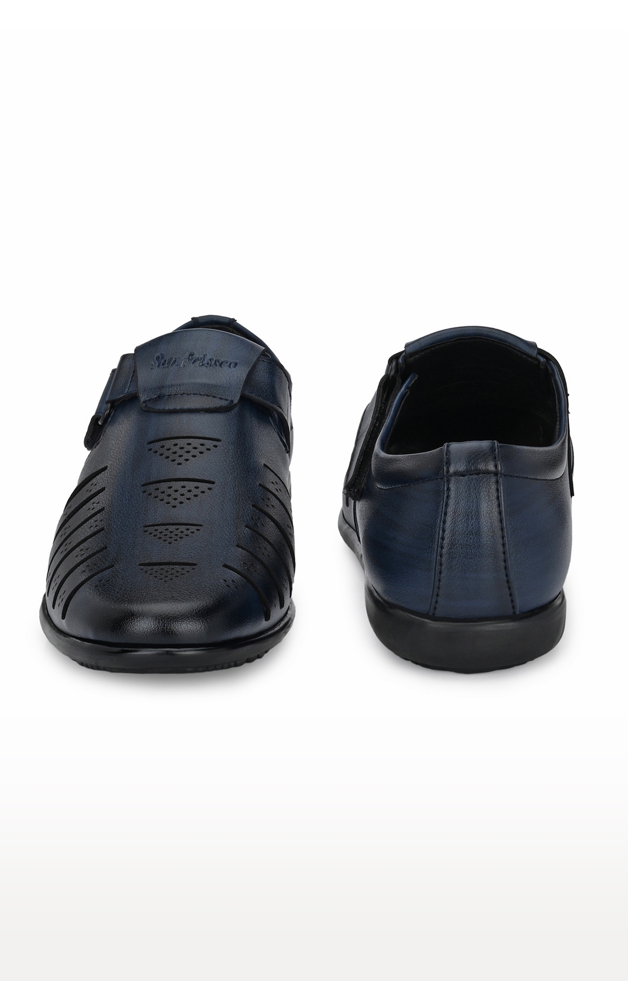 San Frissco | San Frissco Men's Faux Leather True Blue Sandals 2