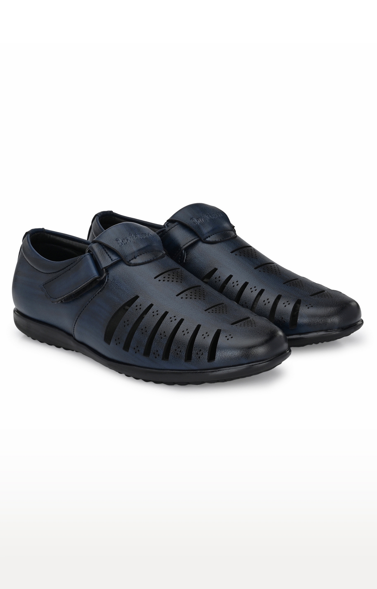 San Frissco | San Frissco Men's Faux Leather True Blue Sandals 3