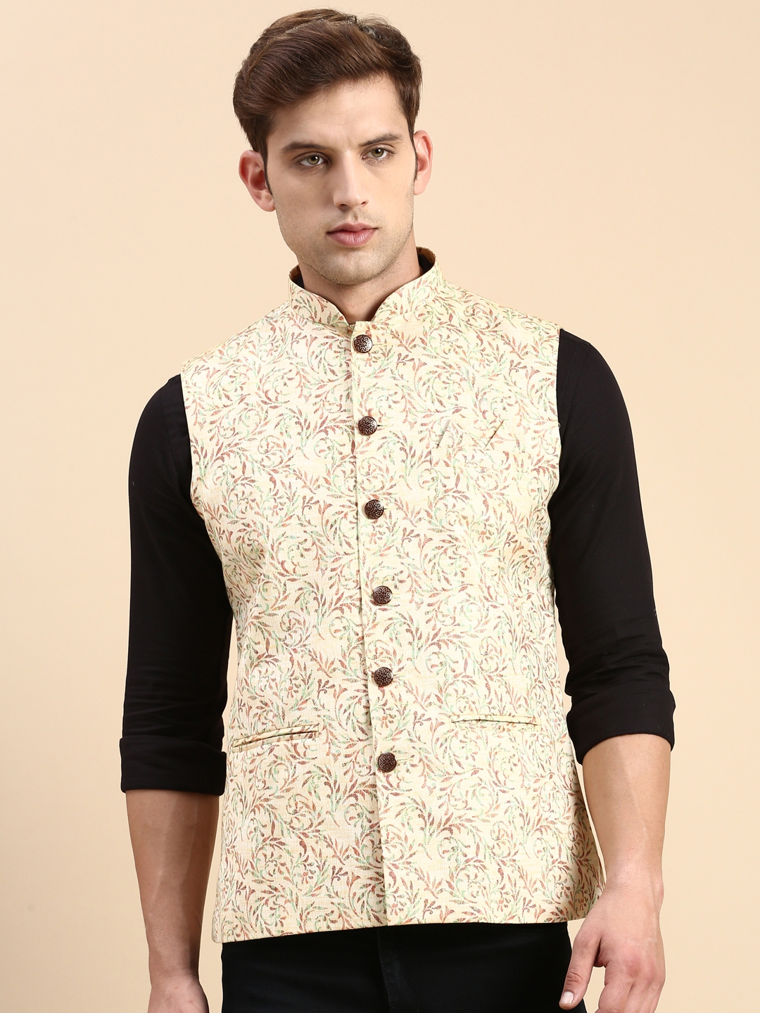 Buy Namaskar Cotton Nehru Jacket/Modi Jacket For Men(Cream) at Amazon.in