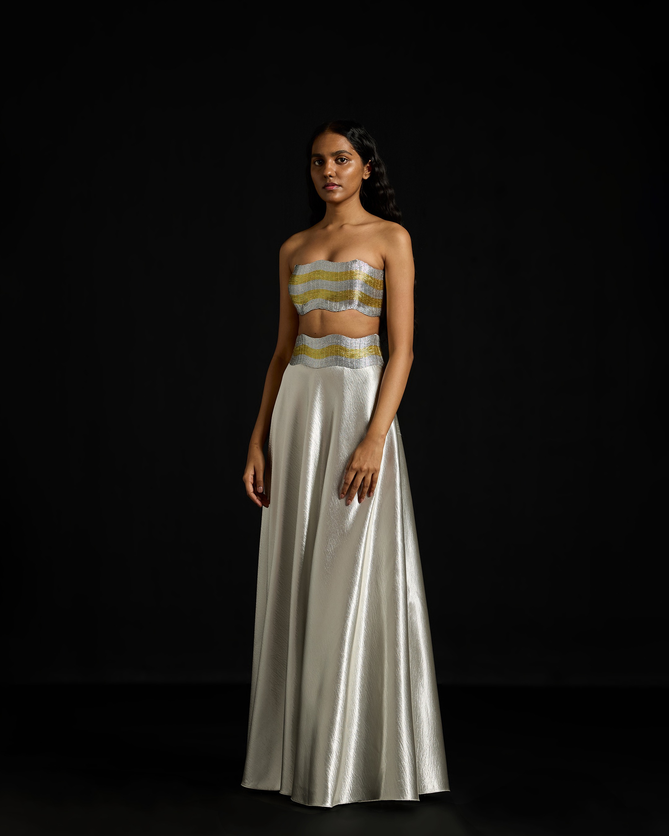Metallic Wave Satin Ensemble