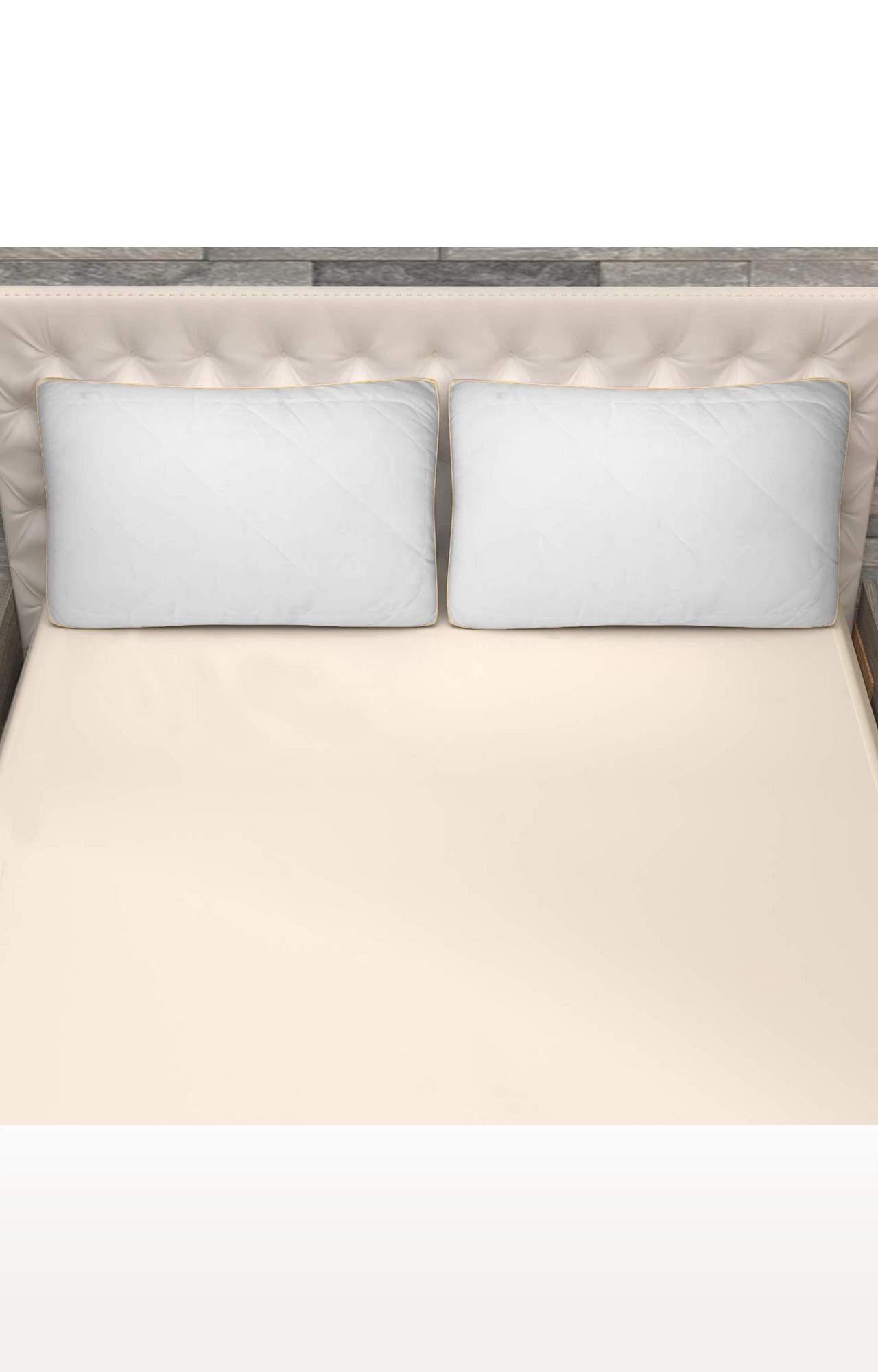 Sita Fabrics | Sita Fabrics Premium Super Soft and Comfortable Aloe Vera Microfiber Pillow | Snow-White | 18x27 Inch 3