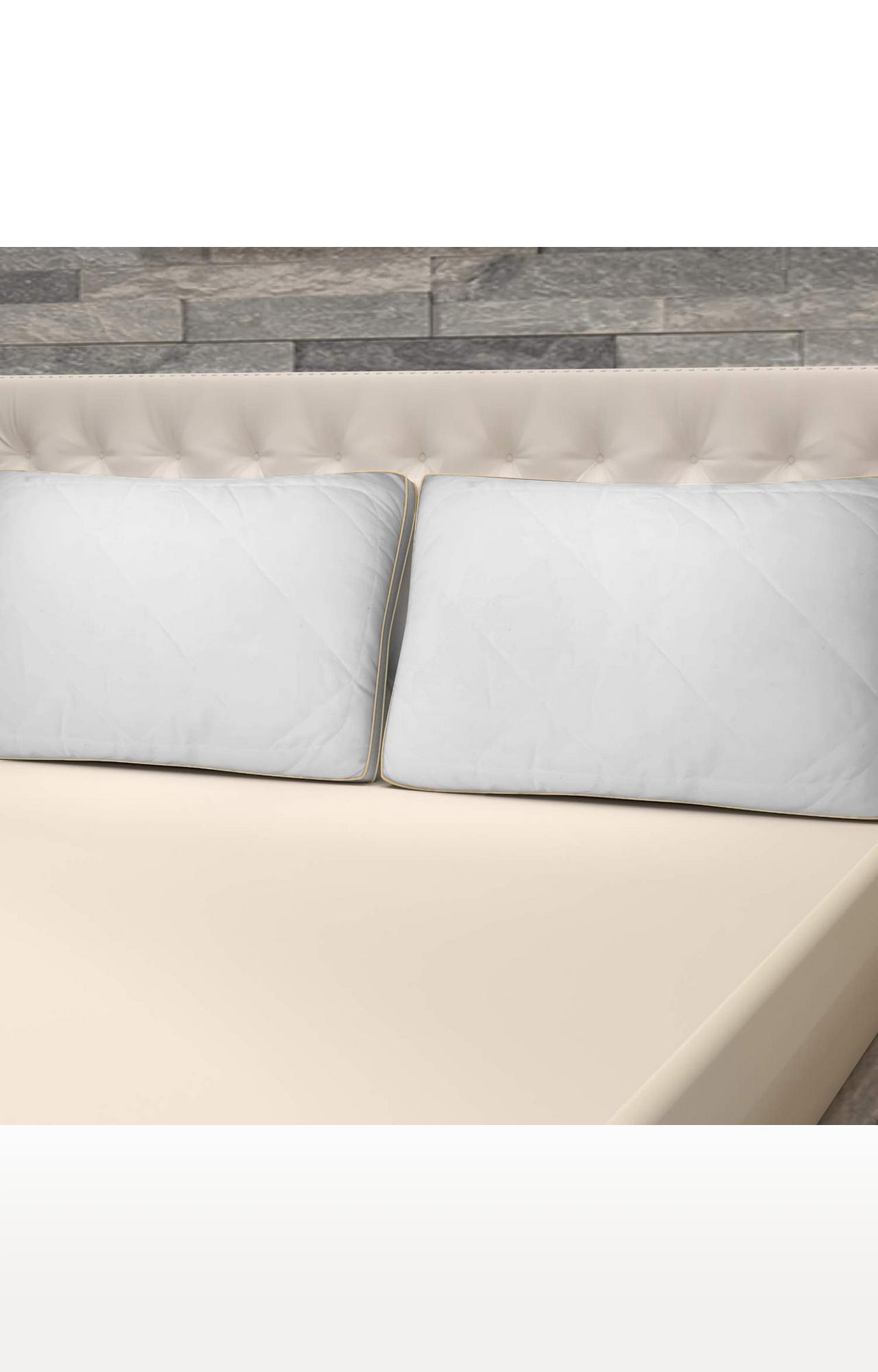 Sita Fabrics | Sita Fabrics Premium Super Soft and Comfortable Aloe Vera Microfiber Pillow | Snow-White | 18x27 Inch  2