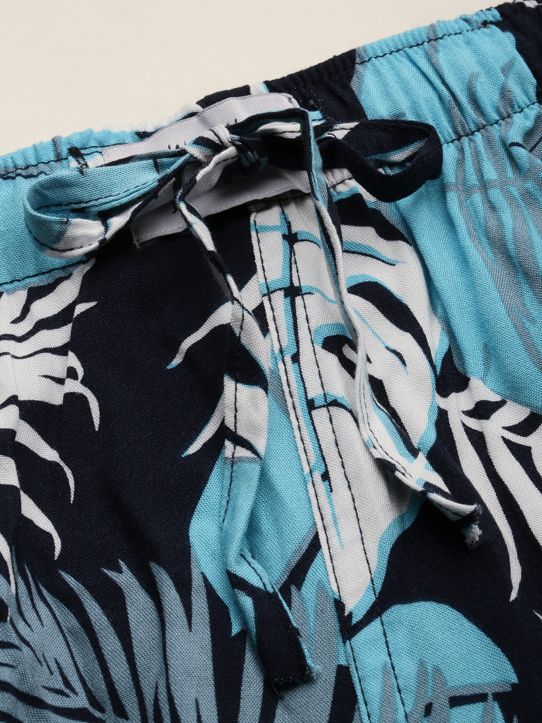 SHOWOFF Men's Shirt Collar Short Sleeves Printed Navy Blue Co-Ords Set