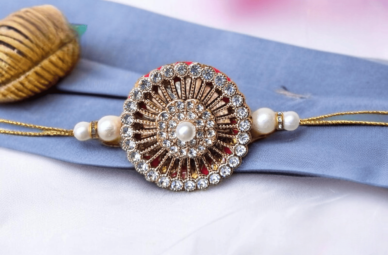 Beautiful Stone Rakhi|Traditional Rakhi