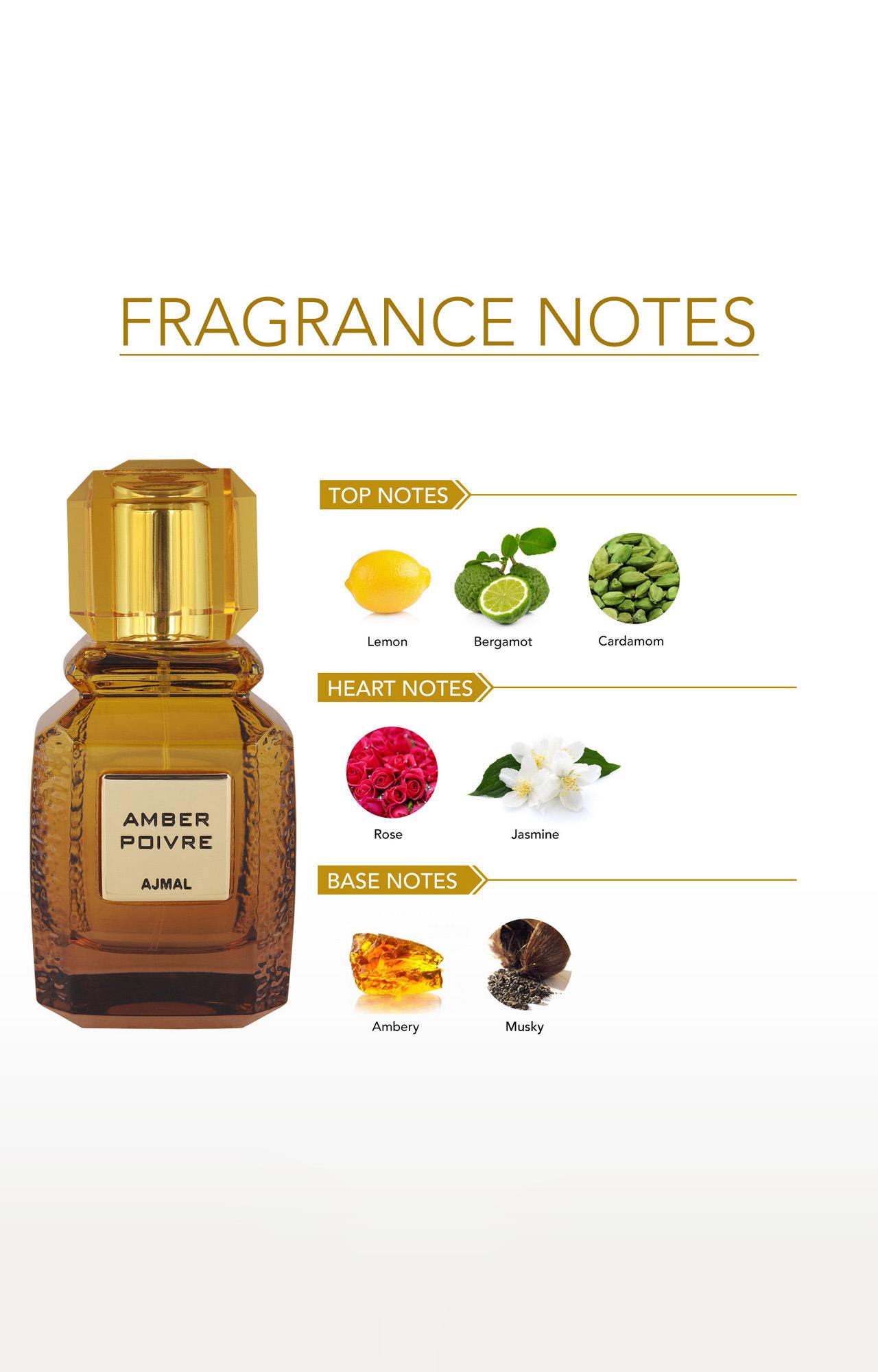 Ajmal Amber Poivre Eau De Parfum 100ML Long Lasting Scent Spray Perfume Gift For Men & Women - Made In Dubai