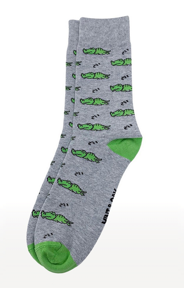 Mint & Oak | Mint & Oak The Croc Crew Length Socks For Men 1