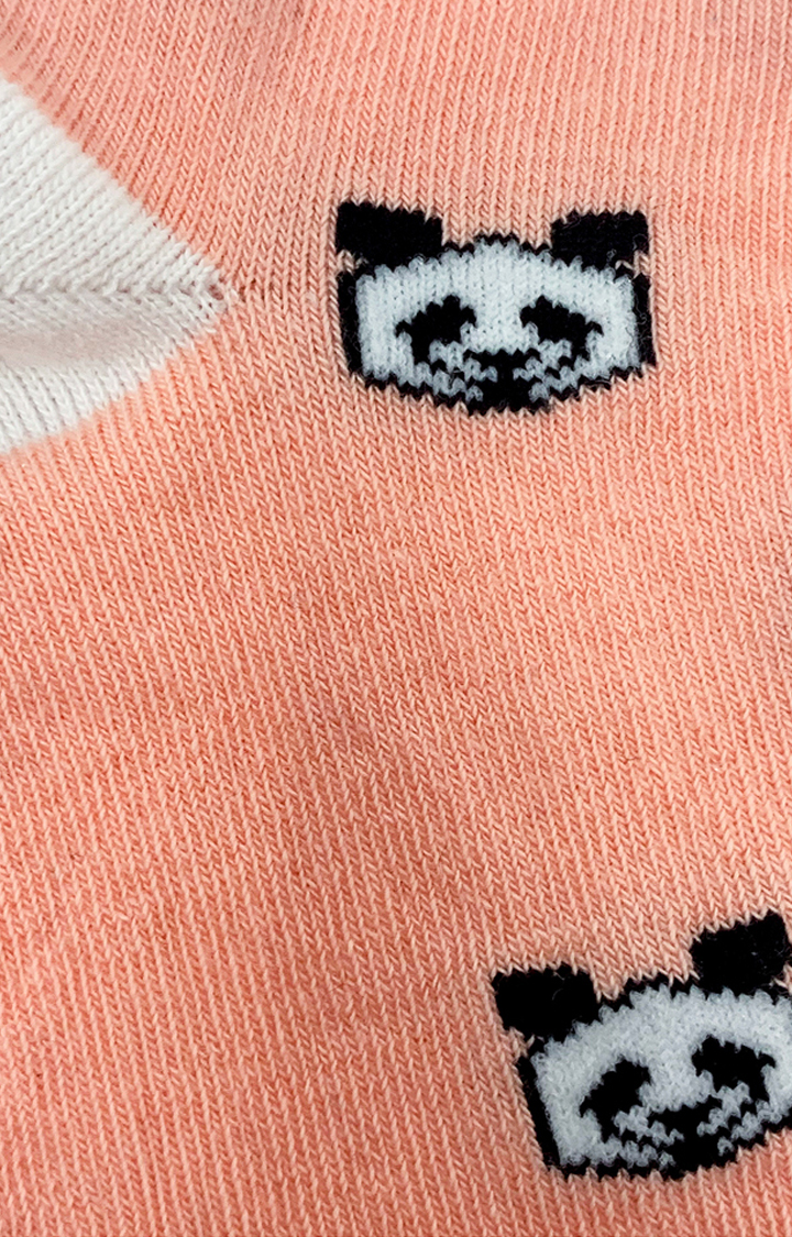 Mint & Oak Panda Express Pink Ankle Length Socks for Men