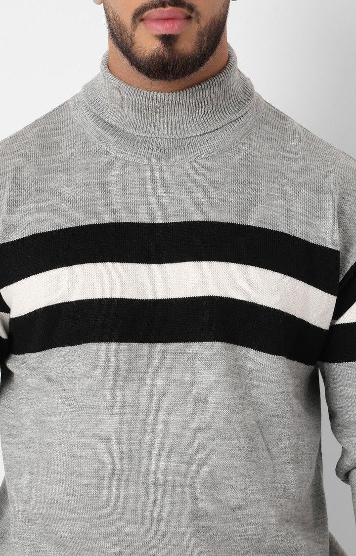Men's Grey Melange Sweaters