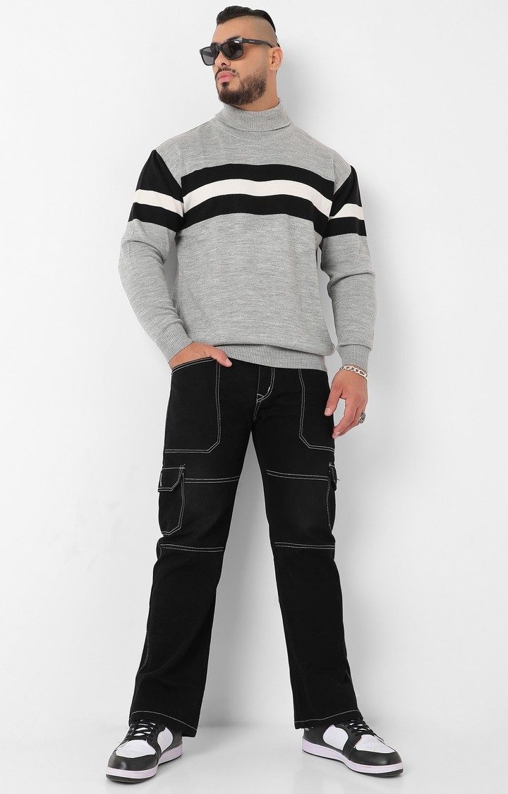 Men's Grey Melange Sweaters